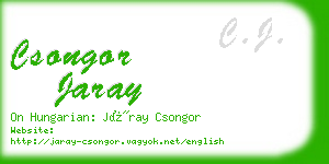 csongor jaray business card